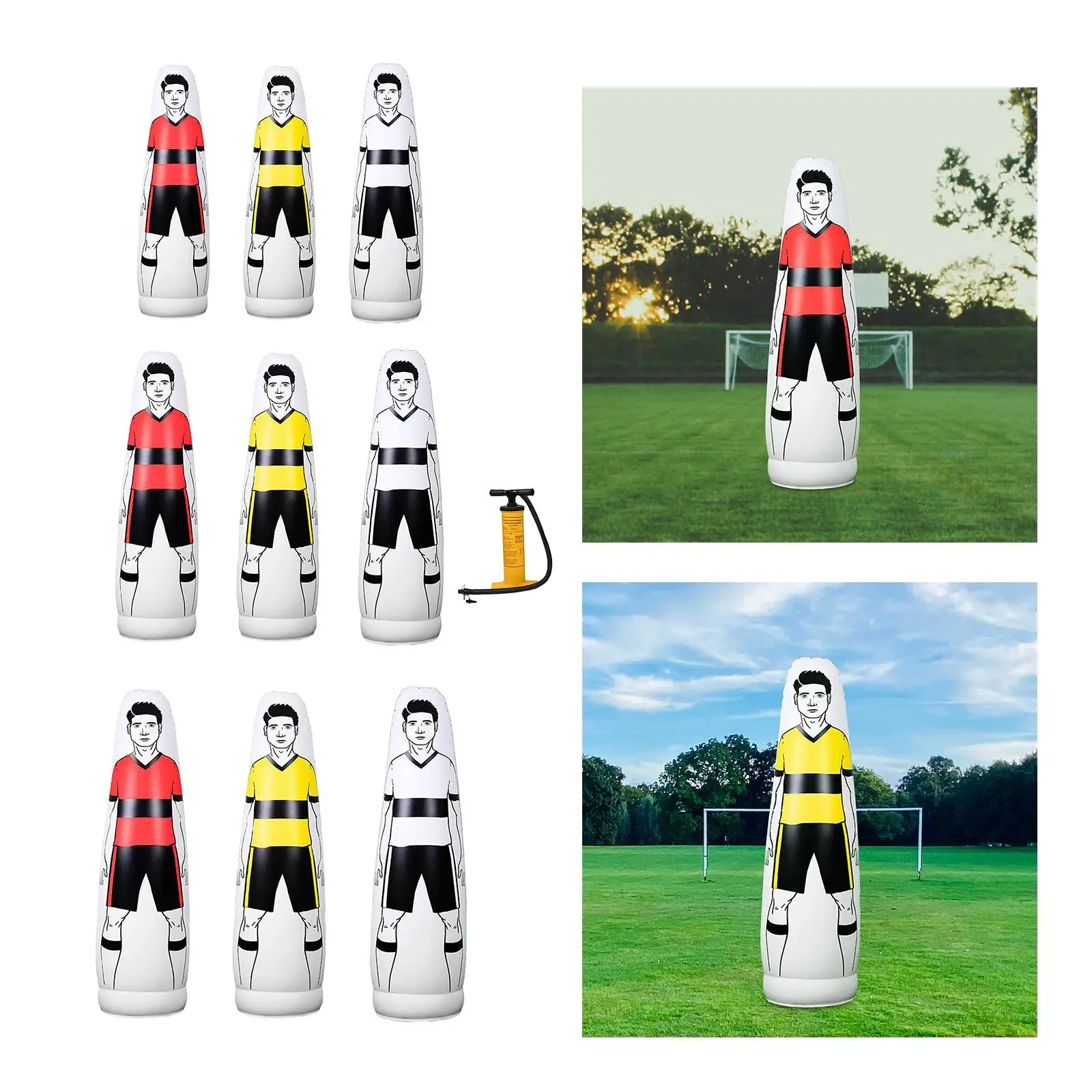 

Надувной футбольный тренировочный манекен-тренажер: портативная, прочная надувная стена-отражатель для футбола