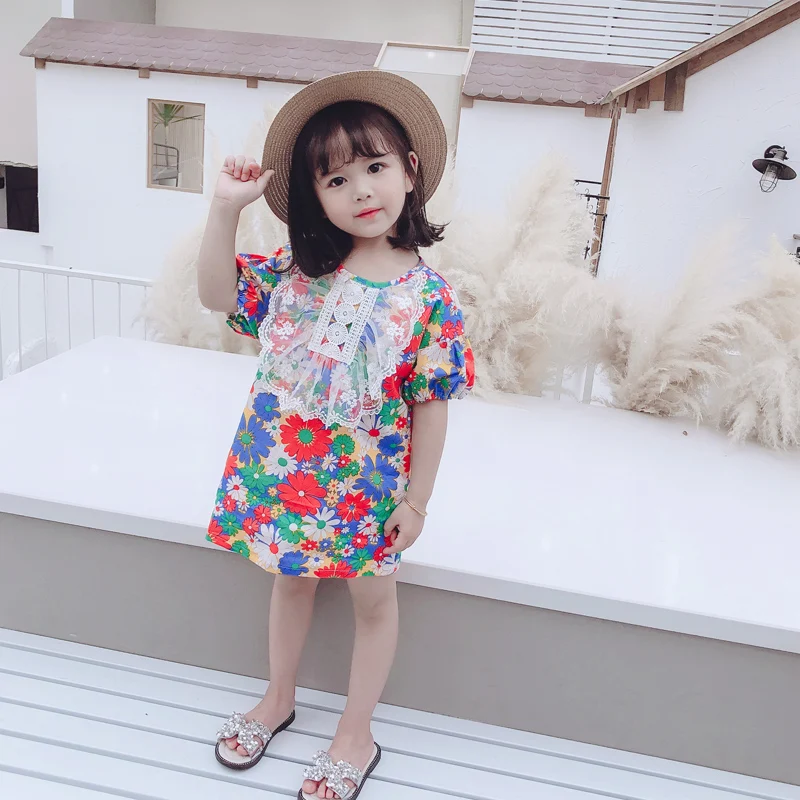 

Girls Short Sleevechristmas Flower Girl Dresses Casual Dress Girl Summer Dress Baby Clothes Kids Cute Dresses