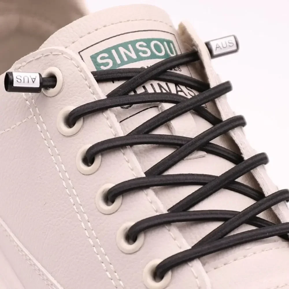 Verstärkte elastische Schnürsenkel ohne Binden für Sneaker und Sportschuhe - Runde Stretch-Schnürsenkel für Kinder und Erwachsene - Einheitsgröße für schnellen, einfachen und sicheren Sitz – Detail 7