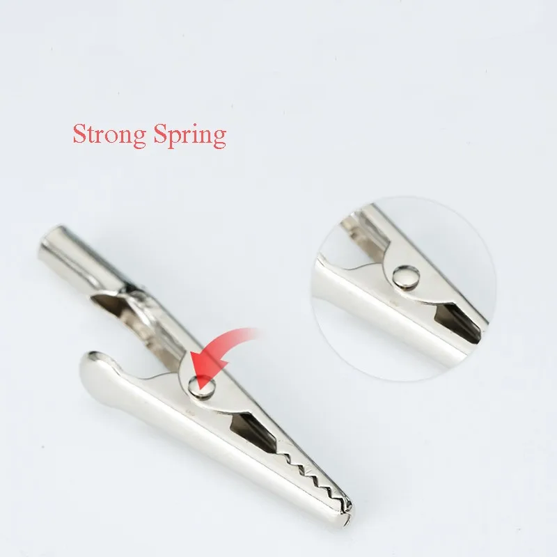 High Quality Useful Business Industrial Battery Clip Crocodile Clamps Screw Probe Power Clip Silver Test 10pcs