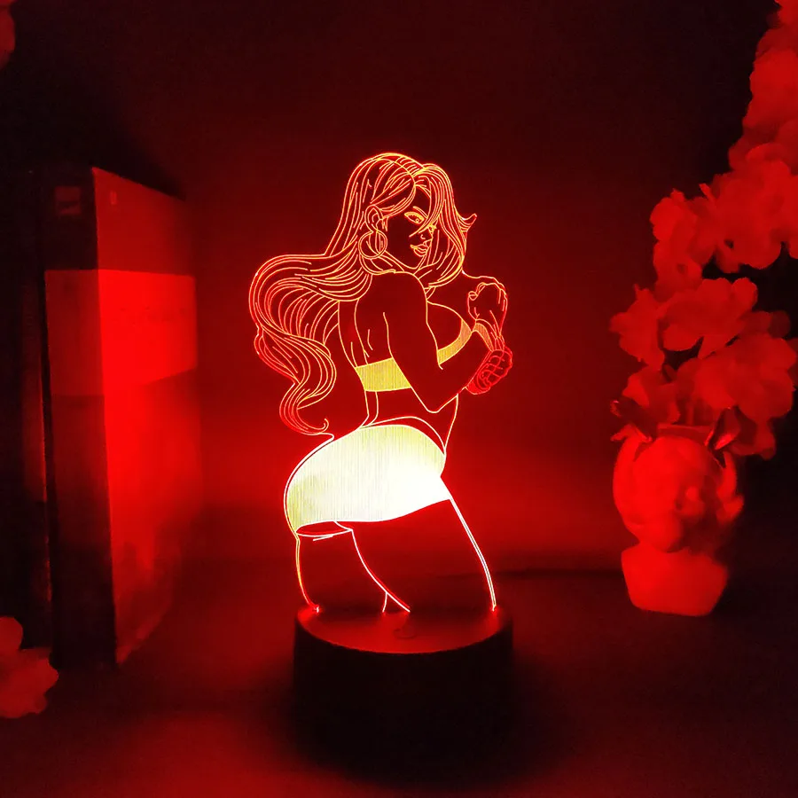 STREETS OF RAGE Blaze Fielding 3D Night Light for Gaming Room Decoration Cute Birthday Colorful Gift Classical Game LED Lamp