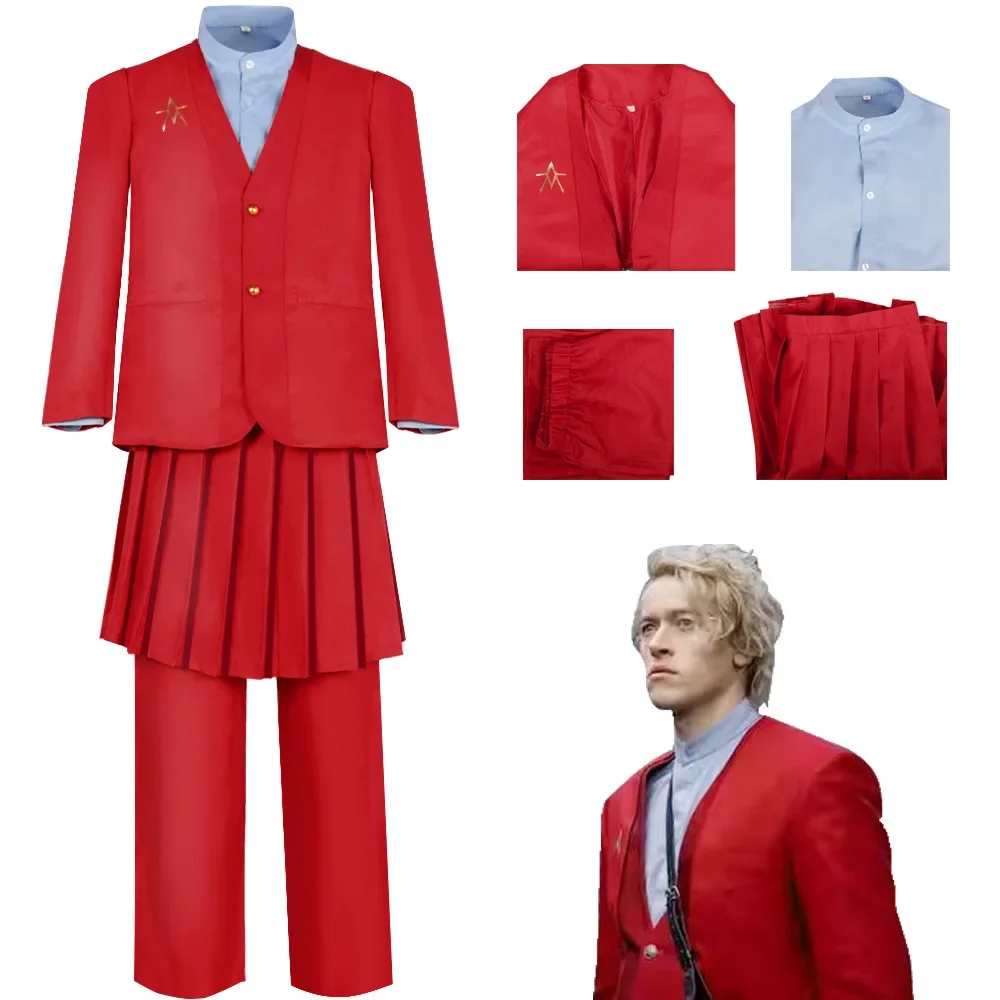 

The Ballad of Songbirds and Snakes Cosplay President Snow Costume Shirt Jacket Skirt Suit Movie Uniform Christmas Carnival