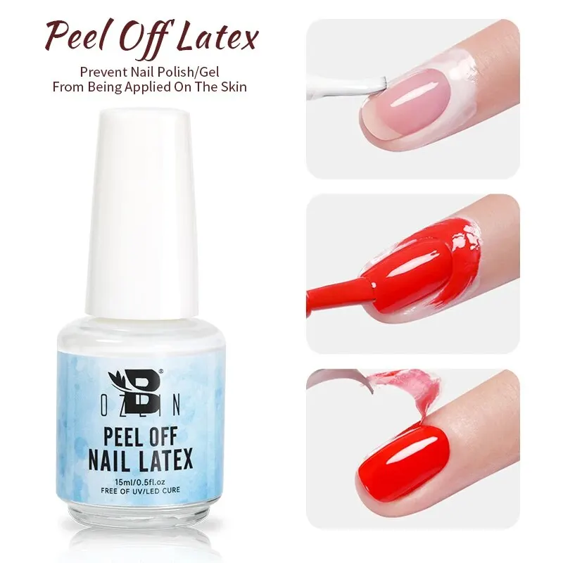 AWStorG 15ML Peel Off Latex Nail Polish Liquid Protect Anti-spill Fast Dry Odor-free Nail Edge Skin Care Protector For Nail Art image 6