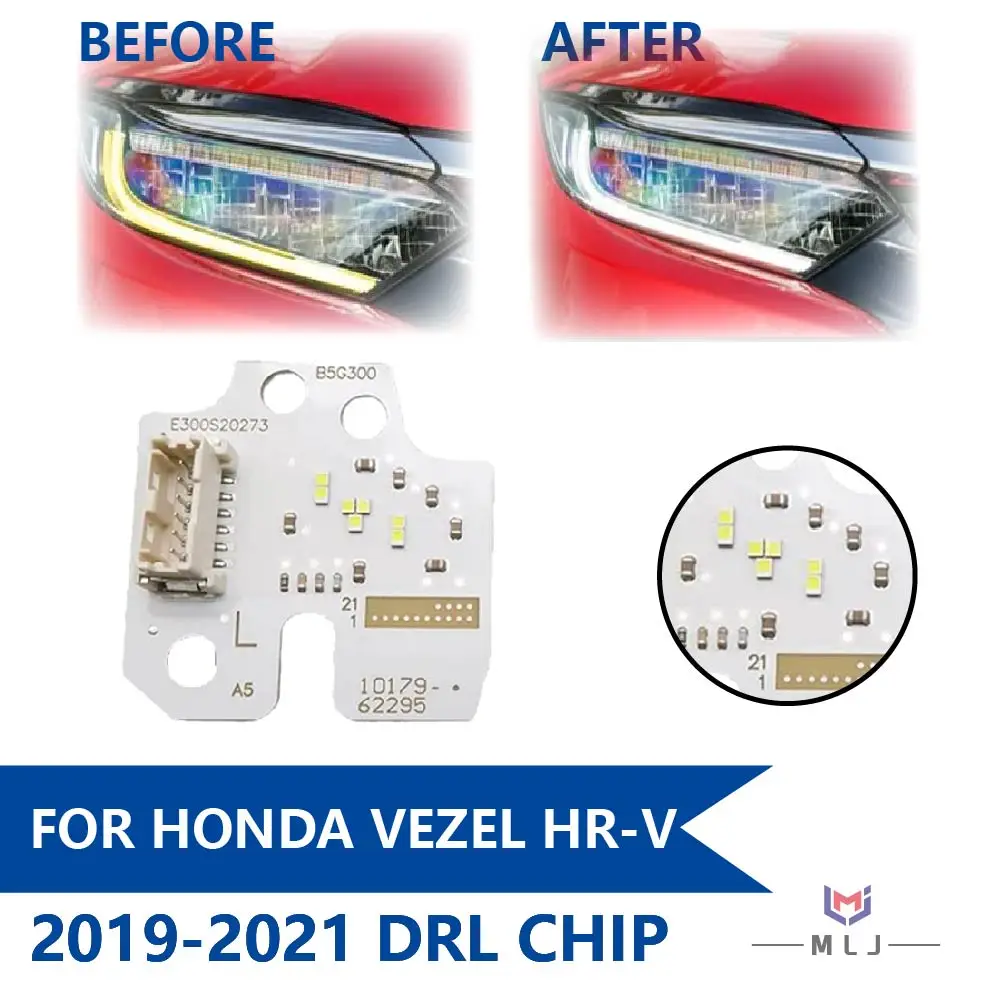 

Для Honda Vezel HR-V 2019-2021: Белый светодиодный чип для фар, плата Angel Eyes, чип балласта DRL, автомобильные аксессуары