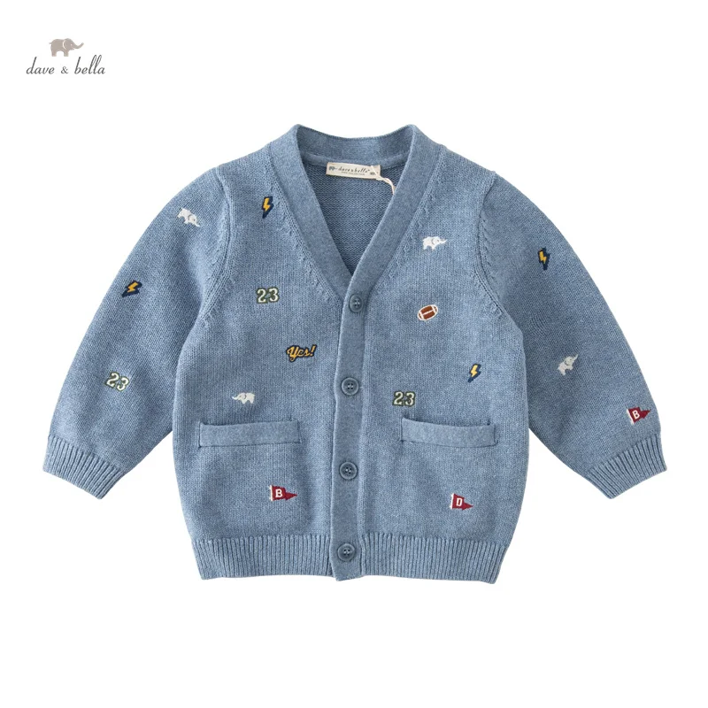 Dave Bella Children's Boy's Autumn Fashion Casual Cardigan Overcoat Tops Cotton Comfortable Outdoors Sports DB3237221