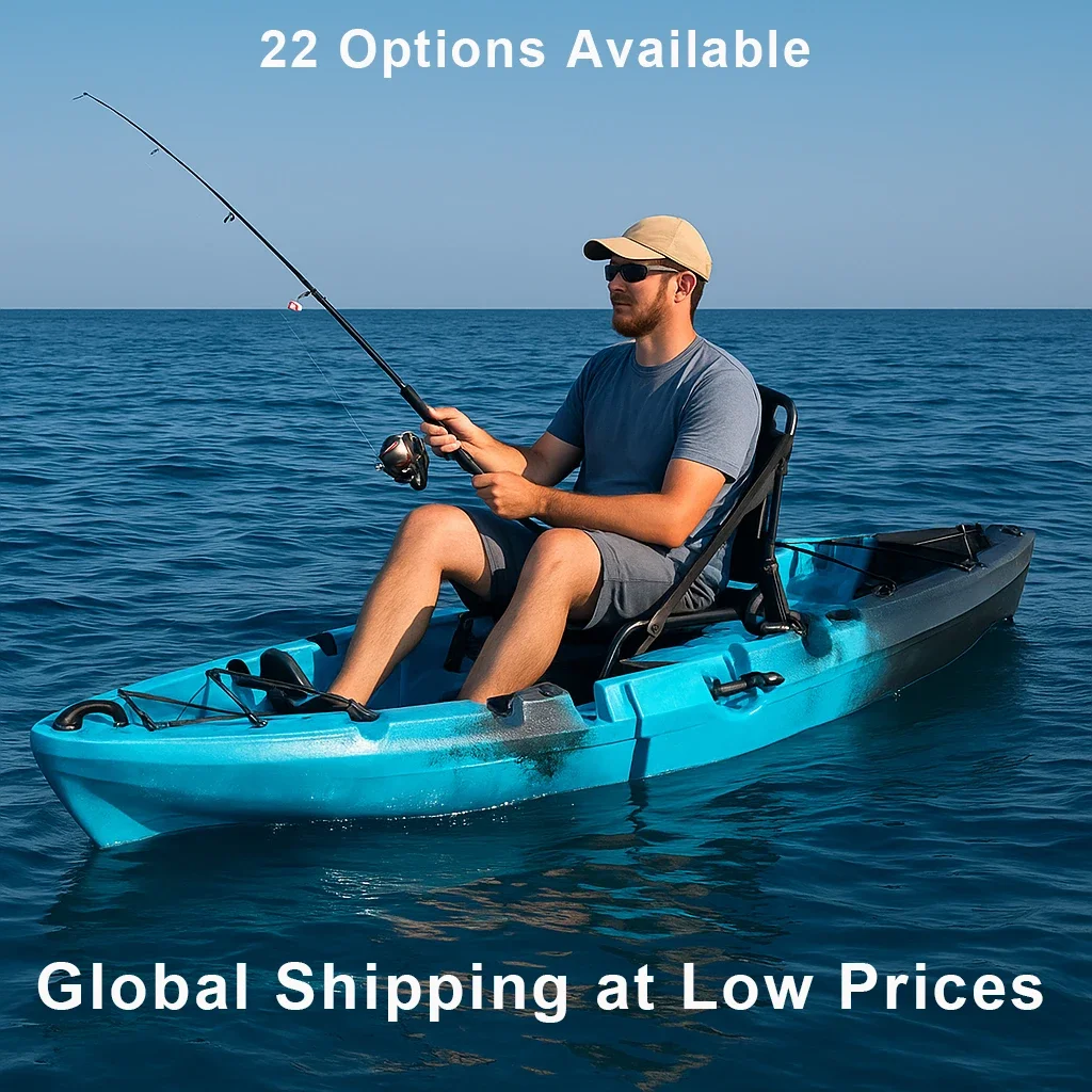 Portable LLDPE Split Hard Shell Kayak Electric Pedal-Driven Canoe Solo Tandem Modular Assembly for Lake Sea Adventures