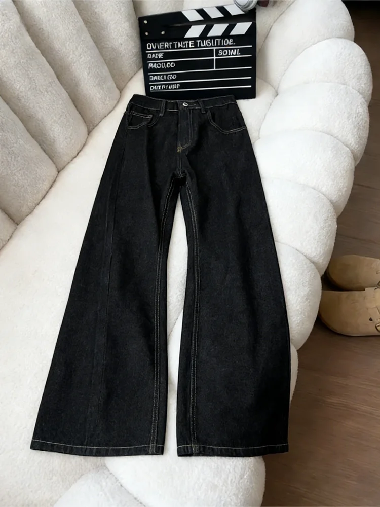 

Мужские джинсы прямого кроя из оригинального денима в стиле High Street с эластичным поясом, лоскутным шитьем и декоративными швами, зауженные длинные брюки