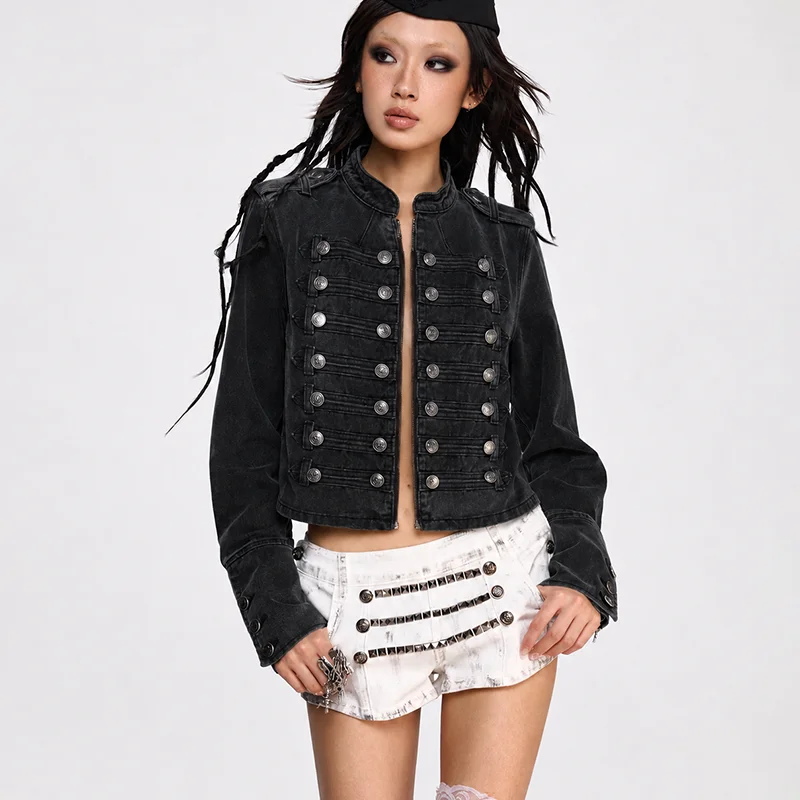 Original Black jacket front and cuff close-up