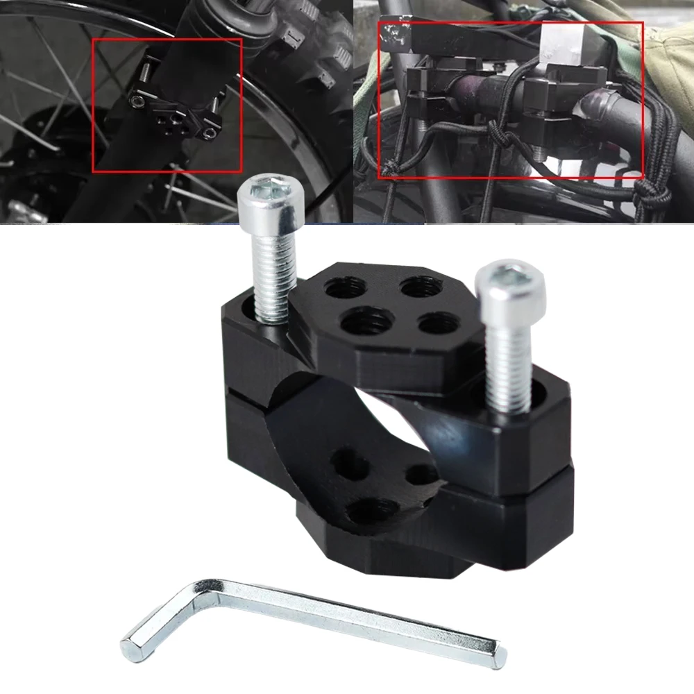 Motorcycle Fork Tube Handlebar Bumper Mount Bracket Clamp Holder For LED Spotlight Headlight Fog Lamp Motobike Accessories image 2