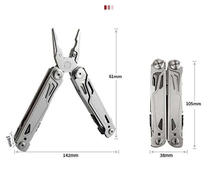 

New 28 in 1 All Steel Folding Multifunctional Tool Pliers Convenient Household Outdoor EDC Pocket Manual Tool