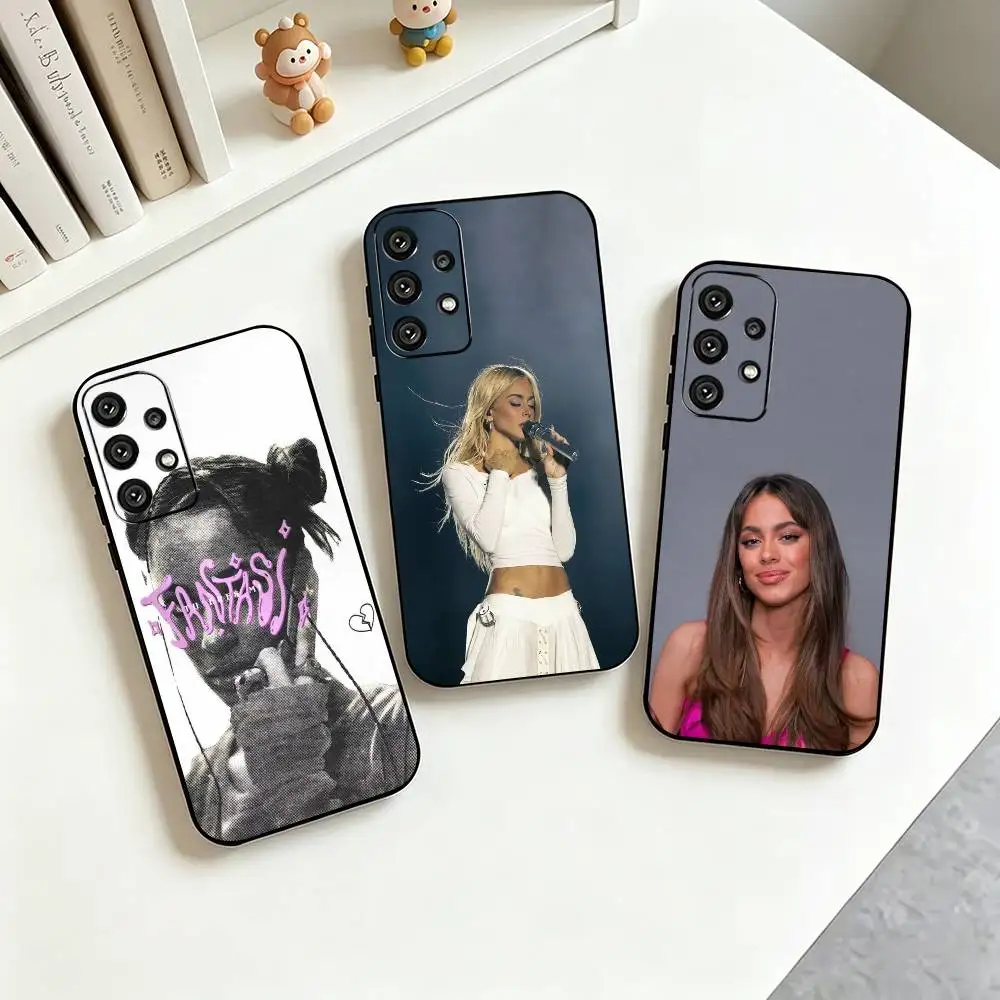 T-Tini Stoessel Latin Pop  Phone Case For Samsung S25,S24,S21,S22,S23,S30,Ultra,S20,Plus,Fe,Soft Silicone Black Cover