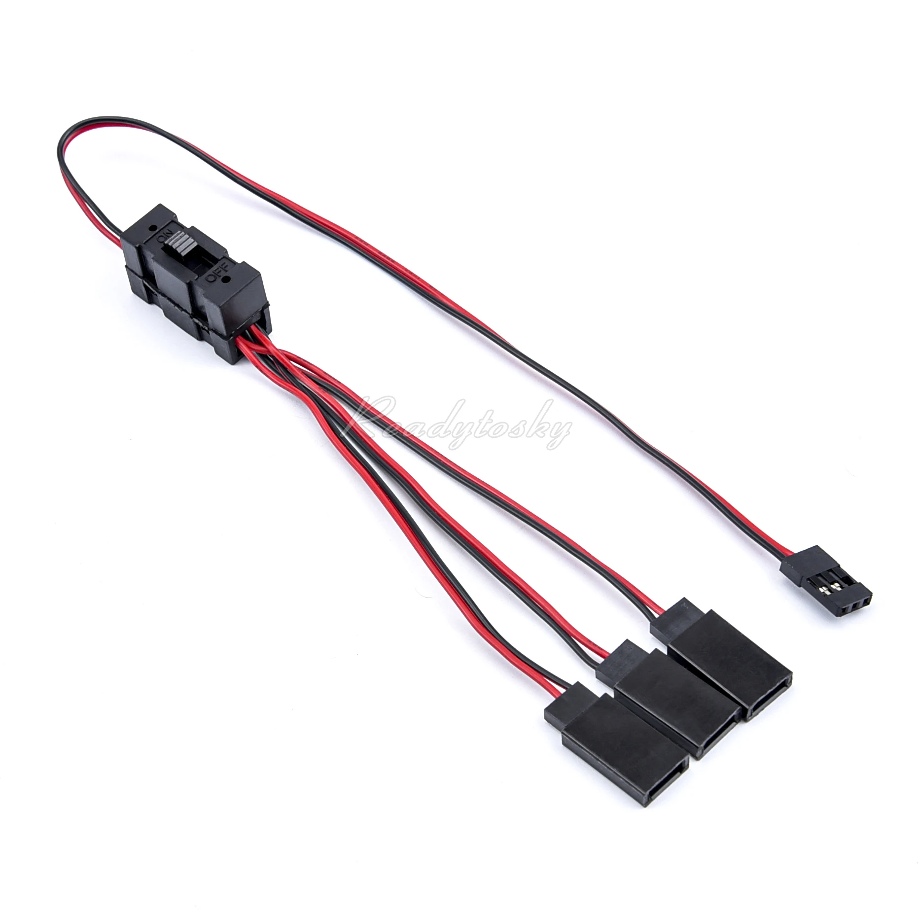 3 / 4-way LED Light Split On/Off Controller Switch Y Cable Wire Splitter for 1/10 TRX-4 SCX10 RC Oil/Tram/Climbing Crawler