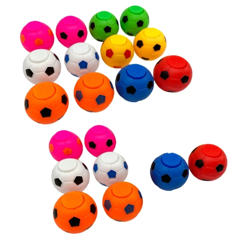 Rotating Football Spinner Toy Stress Relief Spinning Top Long Lasting Gyroscope Fingertip Toy Kids Birthday Gift 20PCS