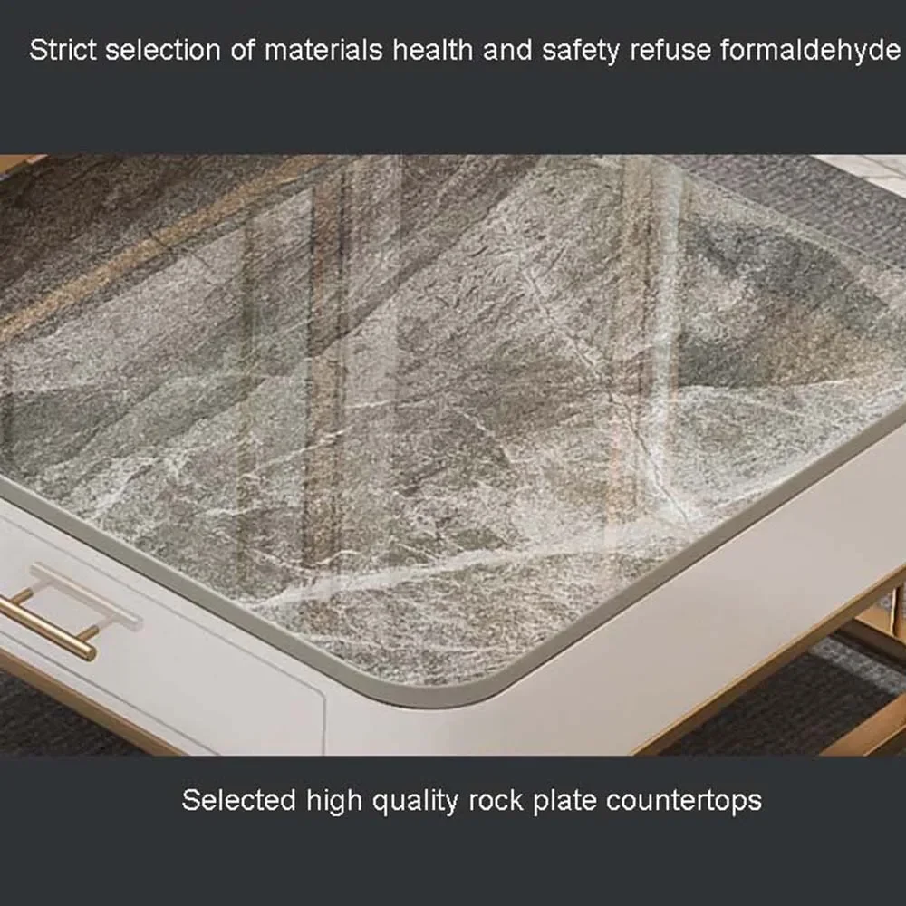 Table Basse Basse Carrée, Meuble Simple, Rangement des Aers, Salon Moderne, Ménage Fils Mère, Plaque BLORock