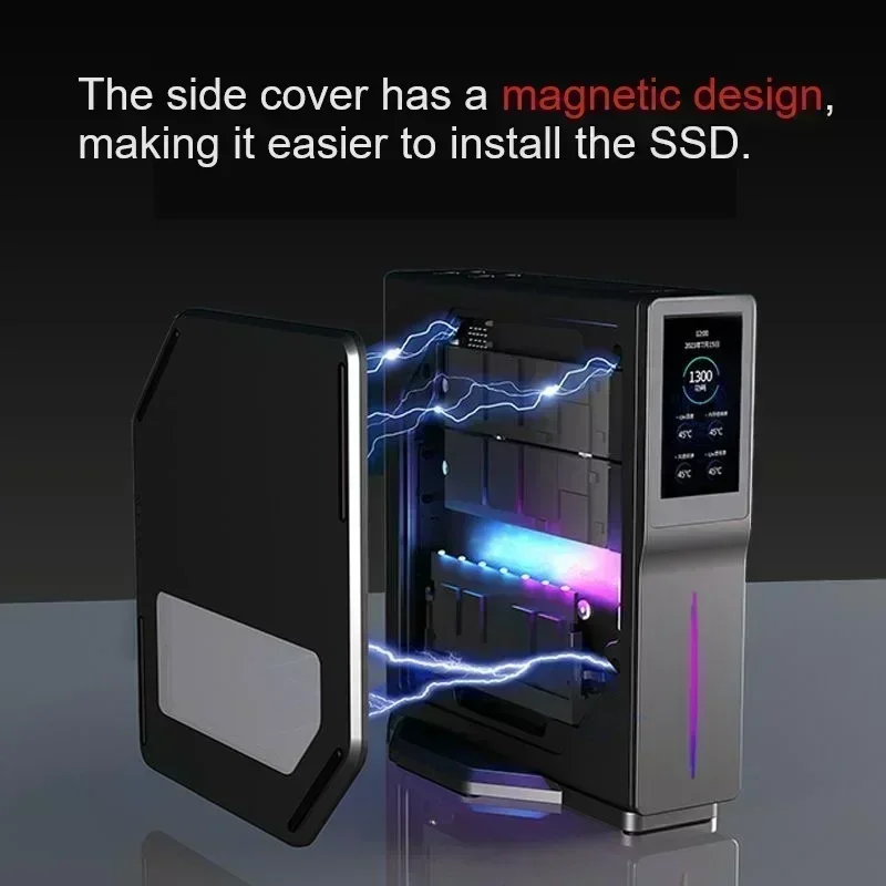 كمبيوتر ألعاب SZBOX S1 MINI PC N97 (حتى 3.6 جيجا هرتز، 25 وات TDP) Intel N150 WIFI6 BT5.2 WINS11PRO DDR4 NVME SSD RGB Light Gaming Computer