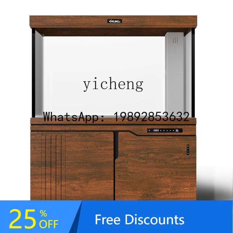 

ultra-white fish tank living room household glass aquarium bottom filter tank medium and large dragon fish tank