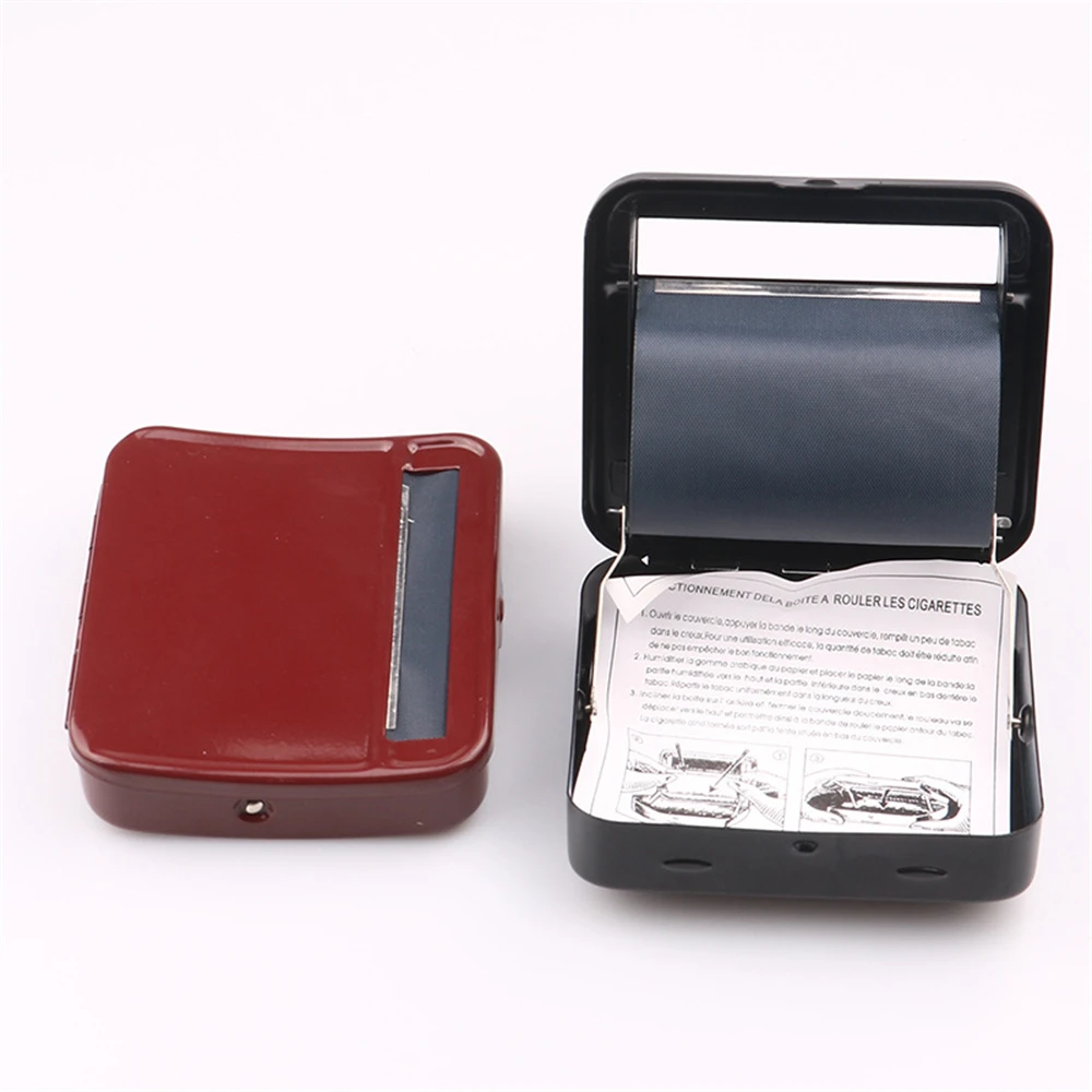 70mm Manual Tobacco Rolling Machine Pocket Metal Cigarette Maker Box Smoke Grass Storage Roller Smoking Accessories