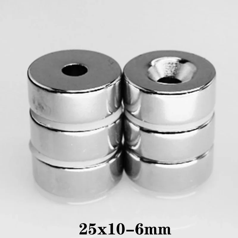 

25x10-6mm Countersunk Powerful Magnets Strong Round Magnets For Fridge, DIY, Building, Scientifi 25*10-6 25x10-6