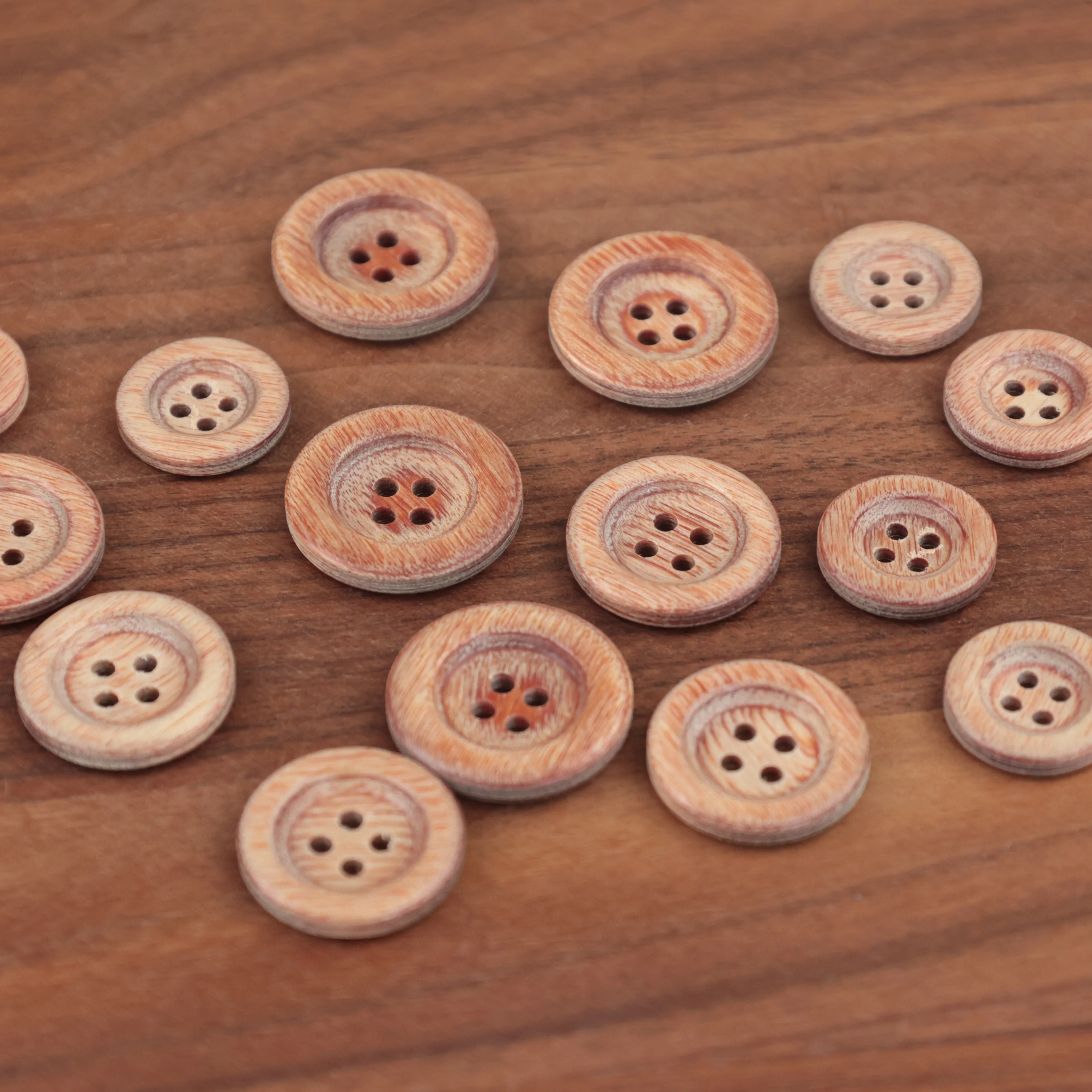 

Japan Imported Kiyohara Solid Wood Wind Round Button Retro Reddish-brown Shirt Jacket Skirt Children's Top Clothing Buckle