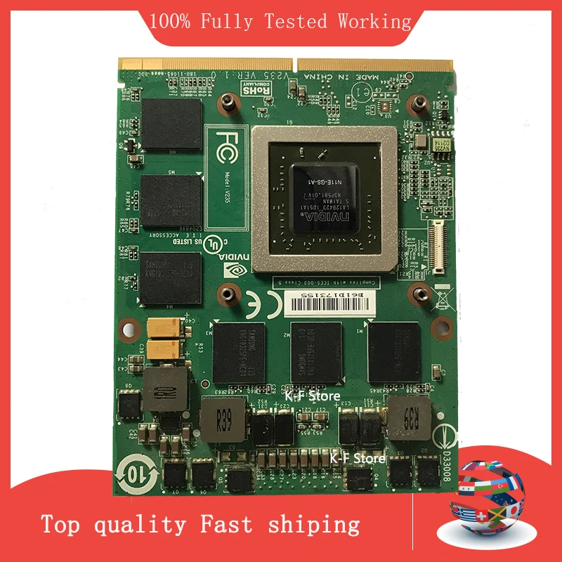 Original GTX 460M GTX460M CN-0479NV N11E-GS-A1 DDR5 1.5GB VGA Video Graphics Card For Laptop DELL M15X M17X R1 R2 Fully Tested view 5