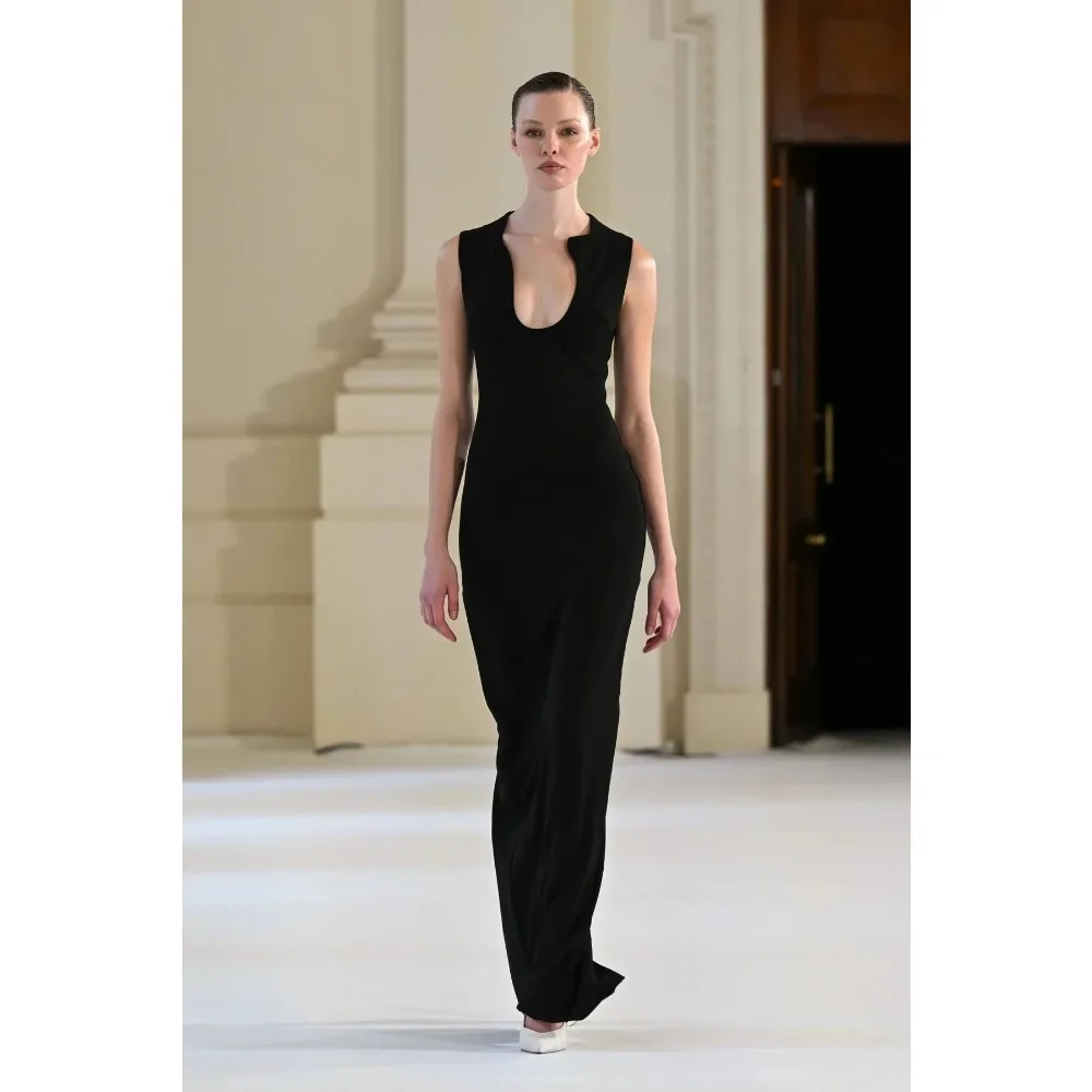 

Customized Asymmetrical Neck Evening Dresses Black Sexy Column Party Dress Maxi Fashion Long Prom Gowns for Women 2026 Bespoke