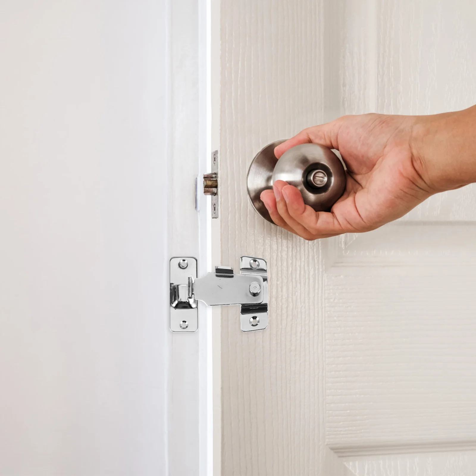 

Stainless Steel Durable Latch Lock Door Bolt Lock for Sliding Doors Indoor Outdoor Wood Metal Plastic Door Bolt