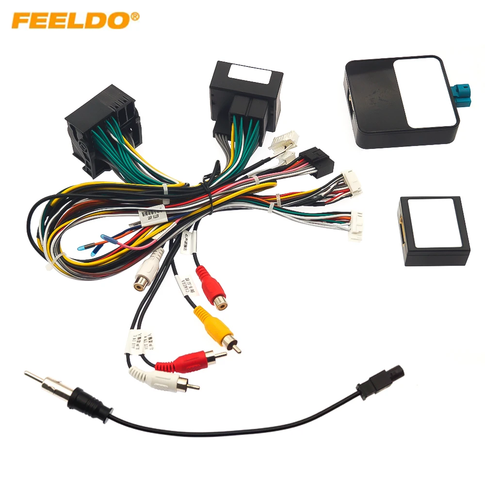 

Car 16pin Power Cord Wiring Harness Adapter With Canbus Box For BMW X5 2007-2012