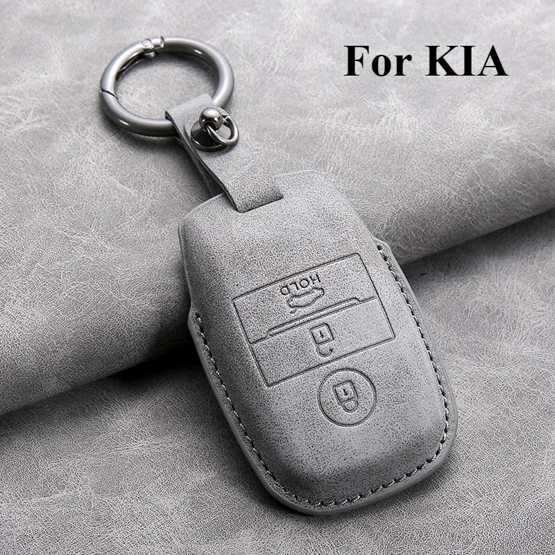 

3 Buttons Leather Car Remote Key Case Cover Shell For KIA RIO 5 Sportage Ceed Cerato K3 K4 K5 Sorento Optima Picanto Soul Forte