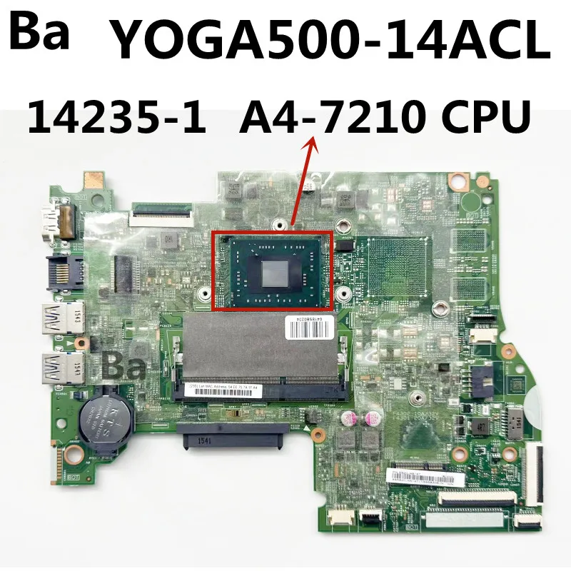 ForLenovo Yoga 500-14ACL  notebook computer motherboard CPU A4-7210 14235-1