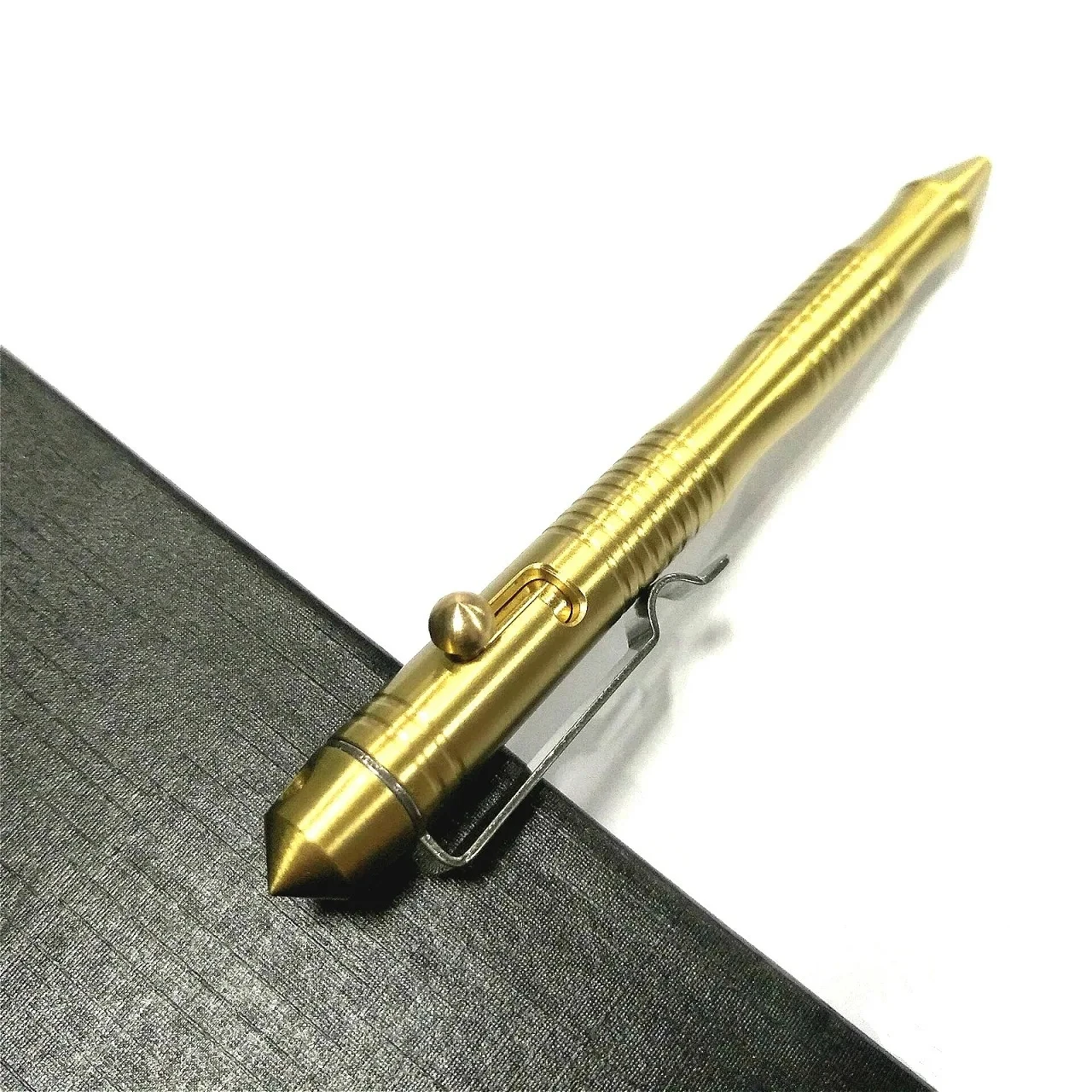 Tactical Pen Bolt High Quality Brass Self-Defense For Outdoor Camp EDC Tool Gift Box Switch Ball Point Writing Pen