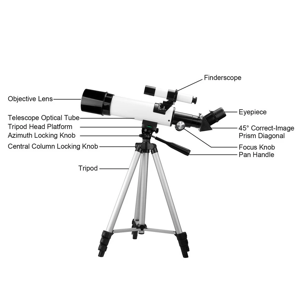 SV501P Astronomical Telescope 70/400mm 60/400mm Refractor Portable Tripod Moon Planet Stargazing Deep Sky Observation outdoor