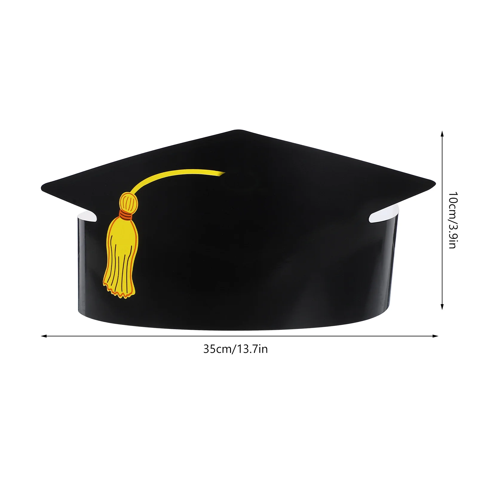 12 قطعة قبعات التخرج الورقية لتقوم بها بنفسك المواد الحرفية للأطفال الخريجين حفلة تفضل حفل المدرسة ديكور قبعة التخرج مشروع فني #4