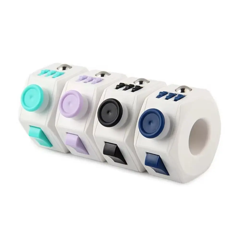 Spinning Top Fidget Ring Toys Multiple Gameplay Options Plastic Hand Spinner Chain Ring Durable Diy Relieving Gyroscope