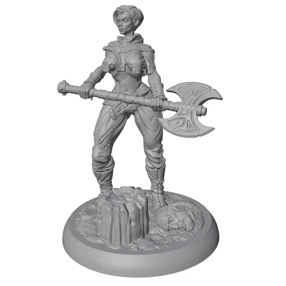 1/24 Miniature Resin Statue 75mm Handmade Model Kit, 3D Printed, Unpainted Resin Model for Hand Painting, Executioner, Mysterious Figure Ornament |   Fine Fantasy Dolls |   Exquisite Craftsmanship