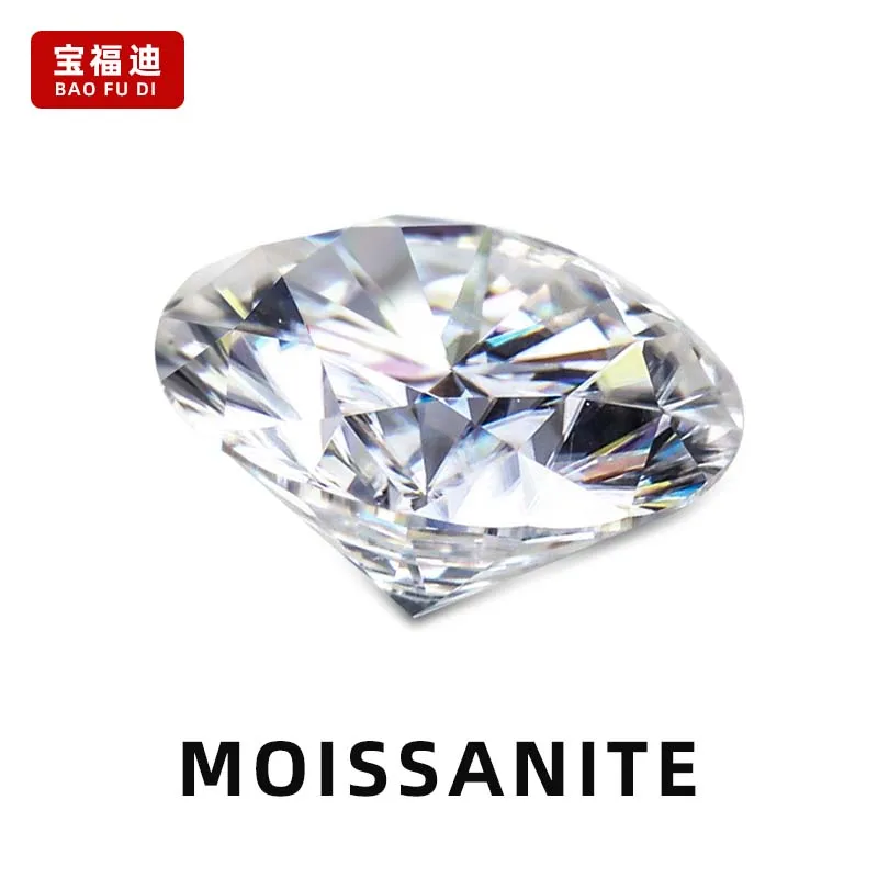 D Color Loose Moissanite Stone 0.1ct~100ct Round Gemstone Beads 3-14mm FL Excellent Cut Test Positive Diamonds With GRA