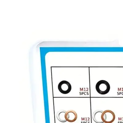 Automotive Seal Assortment Sump Drain Sealing Kit For DIY Oil Changes For Compact Cars Heat Resistant Flat Gaskets
