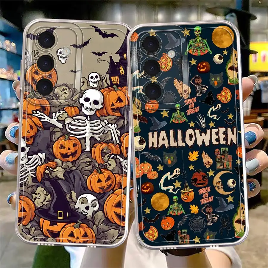 เคสสำหรับ Samsung Galaxy A12 A51 A32 A16 A17 A50 A72 A31 A71 A52s A52 A21s เคสโทรศัพท์แบบนิ่ม ลายมอนสเตอร์เท่ๆ ผีฮาโลวีน