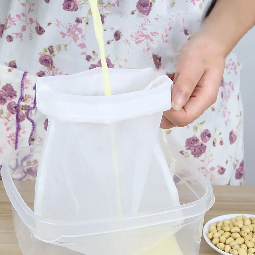 

10Pcs Drawstring Filter Bags With Fine Craftsmanship For Soy Milk And Juice Straining Ultra Fine Mesh Food Sieve Pouches