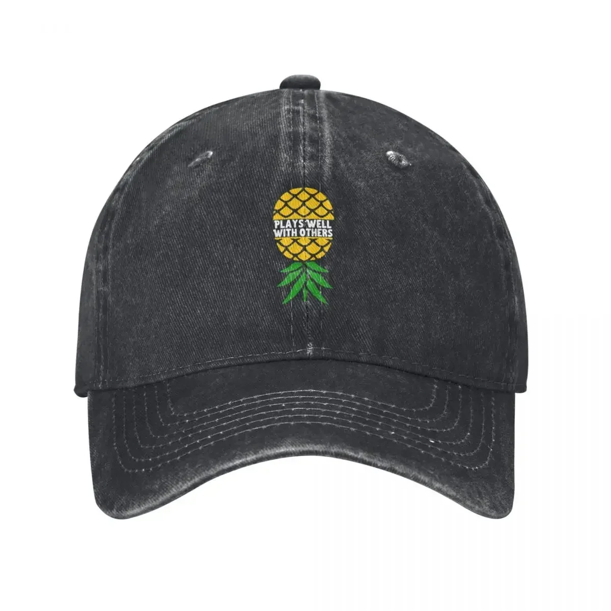 Plays well with others upside down pineapple Baseball Cap Vintage Trucker Cap Horse Hat tea Hat For Man Women's