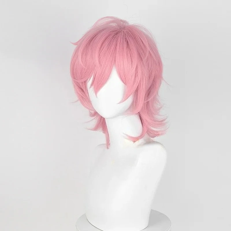 Anime Demi-Human Yuri Character Cosplay Wig - Short Pink Curls Heat-Resistant Synthetic Fiber Party Performance Wig - view 5