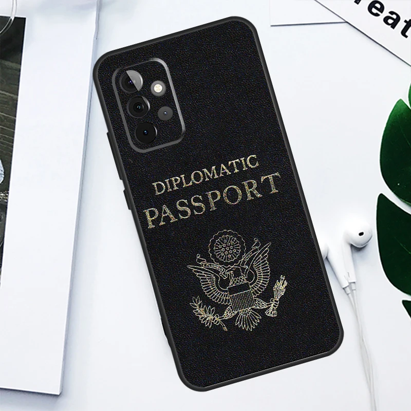 American Passport Phone Case For Samsung Galaxy A34 A54 A14 A53 A73 A13 A23 A33 A51 A71 A12 A22 A32 A52 Cover