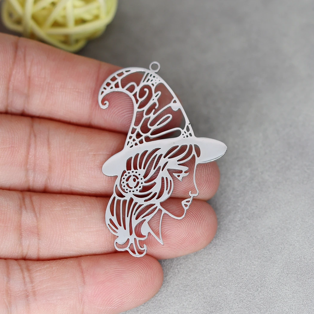 3pcs Witch Unicorn Moon Charms for Jewelry Making DIY Craft Earrings Necklace Women Butterfly Gothic Sun Stainless Steel Pendant