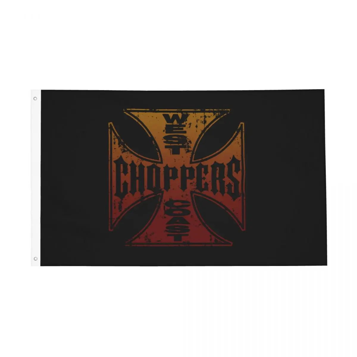 Железный крестообразный флаг West Coast Chopper, украшение для мотоцикла из полиэстера, двусторонние флаги 60x90 90x150 см