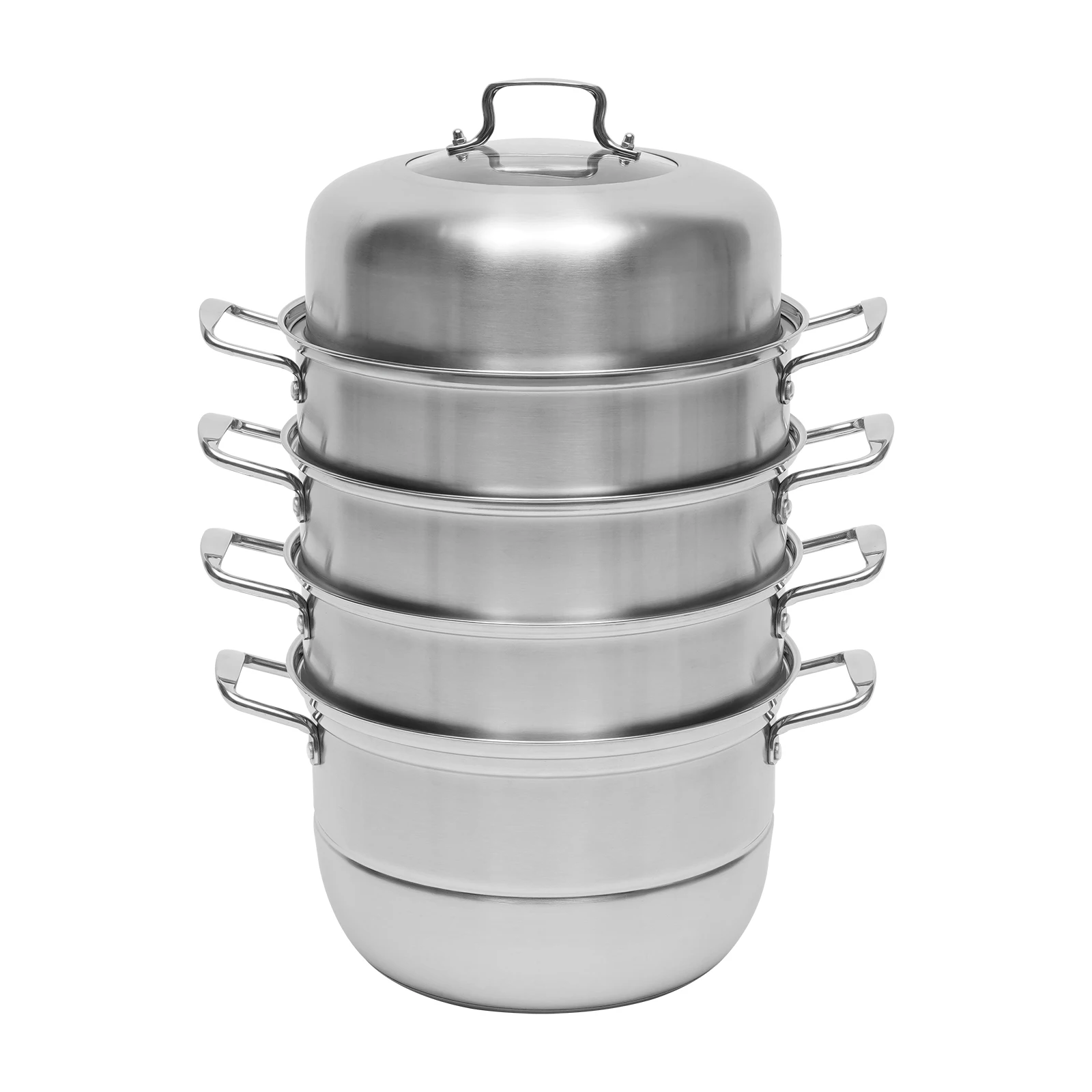 

32cm/12.6in 2.38 Gal 304 Stainless Steel Steamer 5 Tiers Stainless Steel Pot for Gas Furnaces, Induction Cookers