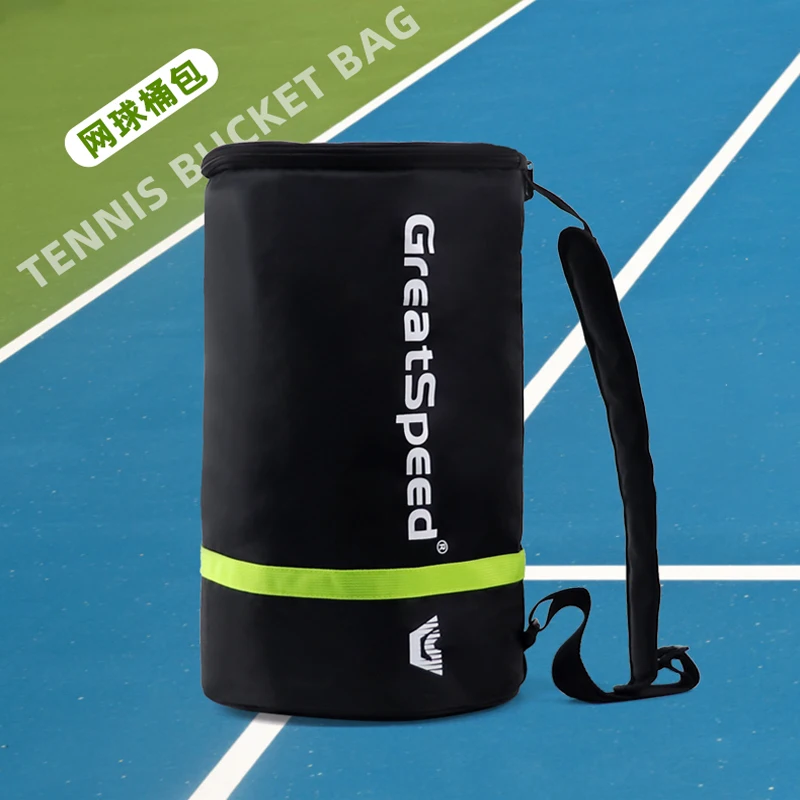 New Type Tennis Bucket Bag Large Capacity 100pcs Tennis Balls Bucket Bag Portable Insulation Layer Court Tenis Tube Shoulder Bag