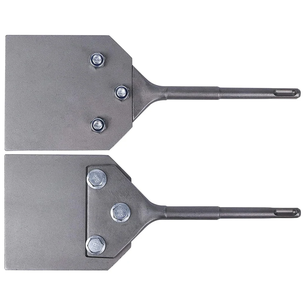 4 inch Wide Tile Flakes and Adhesive Removal Blades-Suitable for SDS-Plus Rotary Demolition Hammers and Hammer Drills