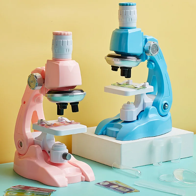 Muslimum Microscope Kit laboratorio Home School Science Education Toys regali biologici raffinati per bambini