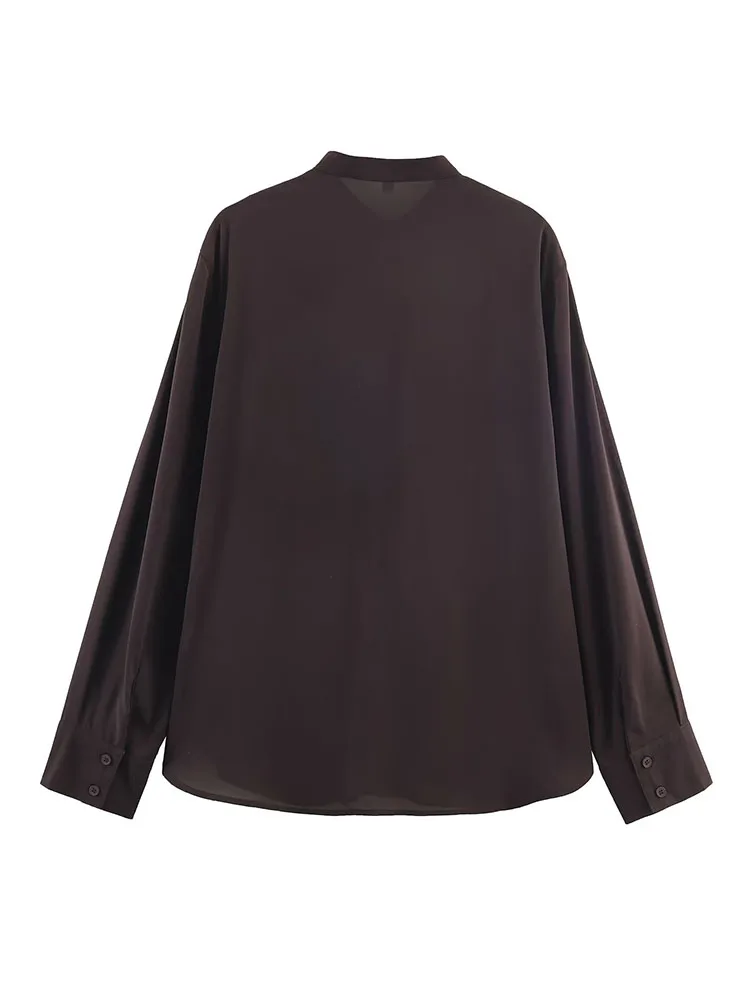 HH Moda Feminina Pendulares Versáteis Gola Plissado Camisa de Manga Longa Tops Feminino Elegante Sólido Simples High Street Camisa Casual