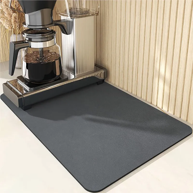 Super Absorbent Dish Drying Mat Coffee Drain Pad Tableware Draining Pad Quick Dry Rug Kitchen Dinnerware Placemat Bathroom Mat