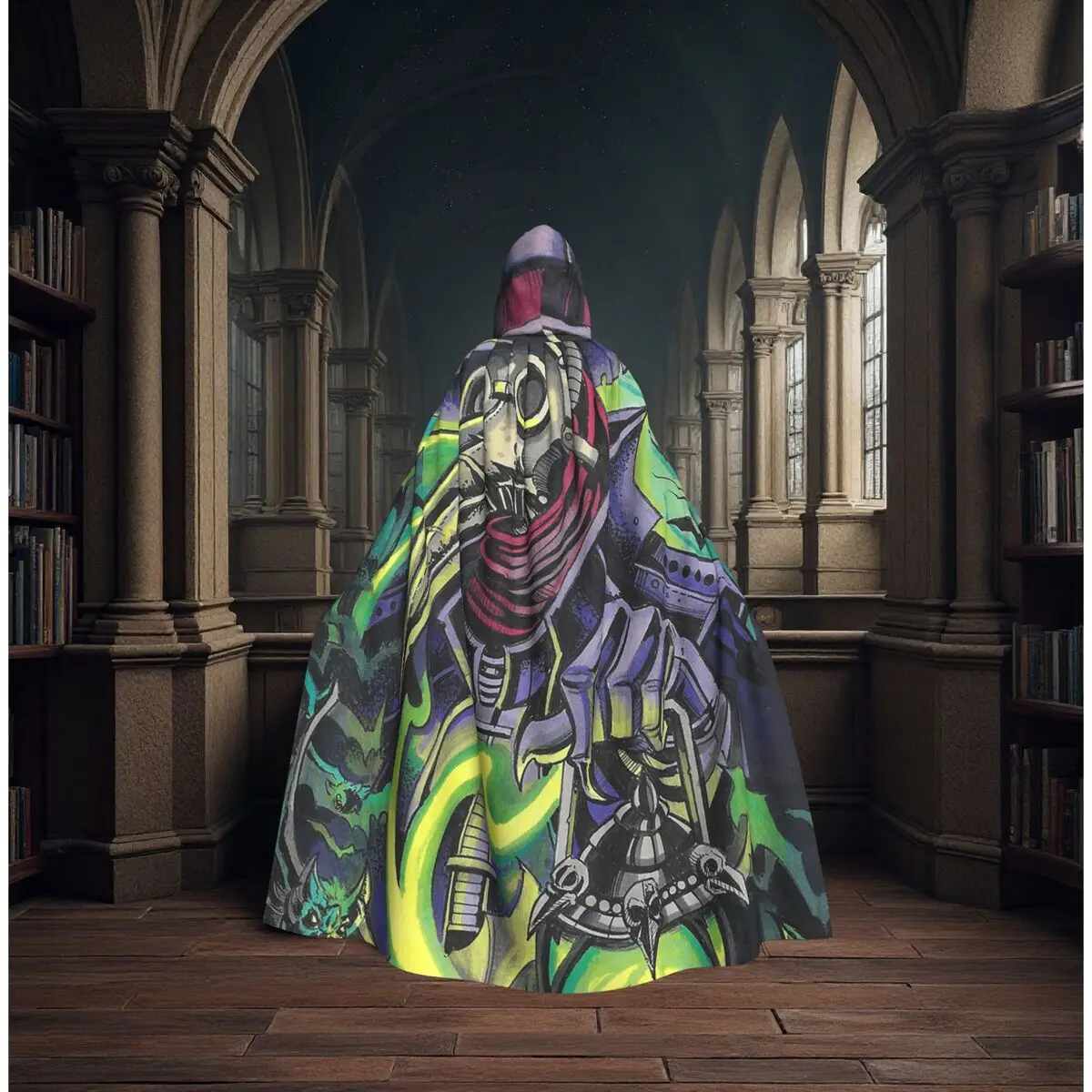 Готическая маска чумного доктора с длинным клювом, длинный плащ с капюшоном, средневековый костюм ведьмы, накидка для косплея, плащ на Хэллоуин, унисекс для взрослых